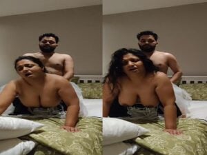 Busty aunty doggy fucking with owner office boss